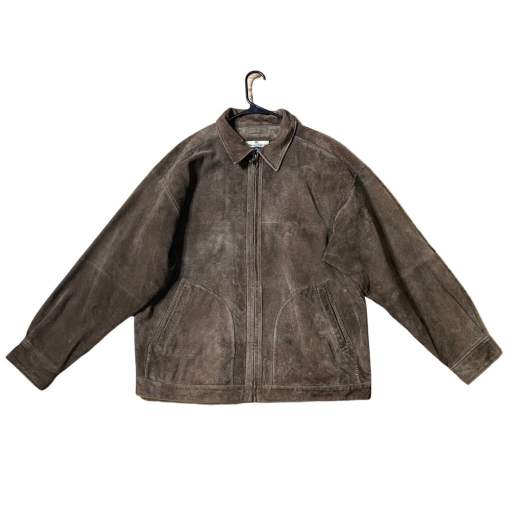 Tommy Bahama 100% Leather Field Coat Barn Jacket in Clove NWT $399 Men’s Large